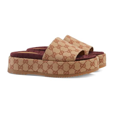 gucci supreme platform slides